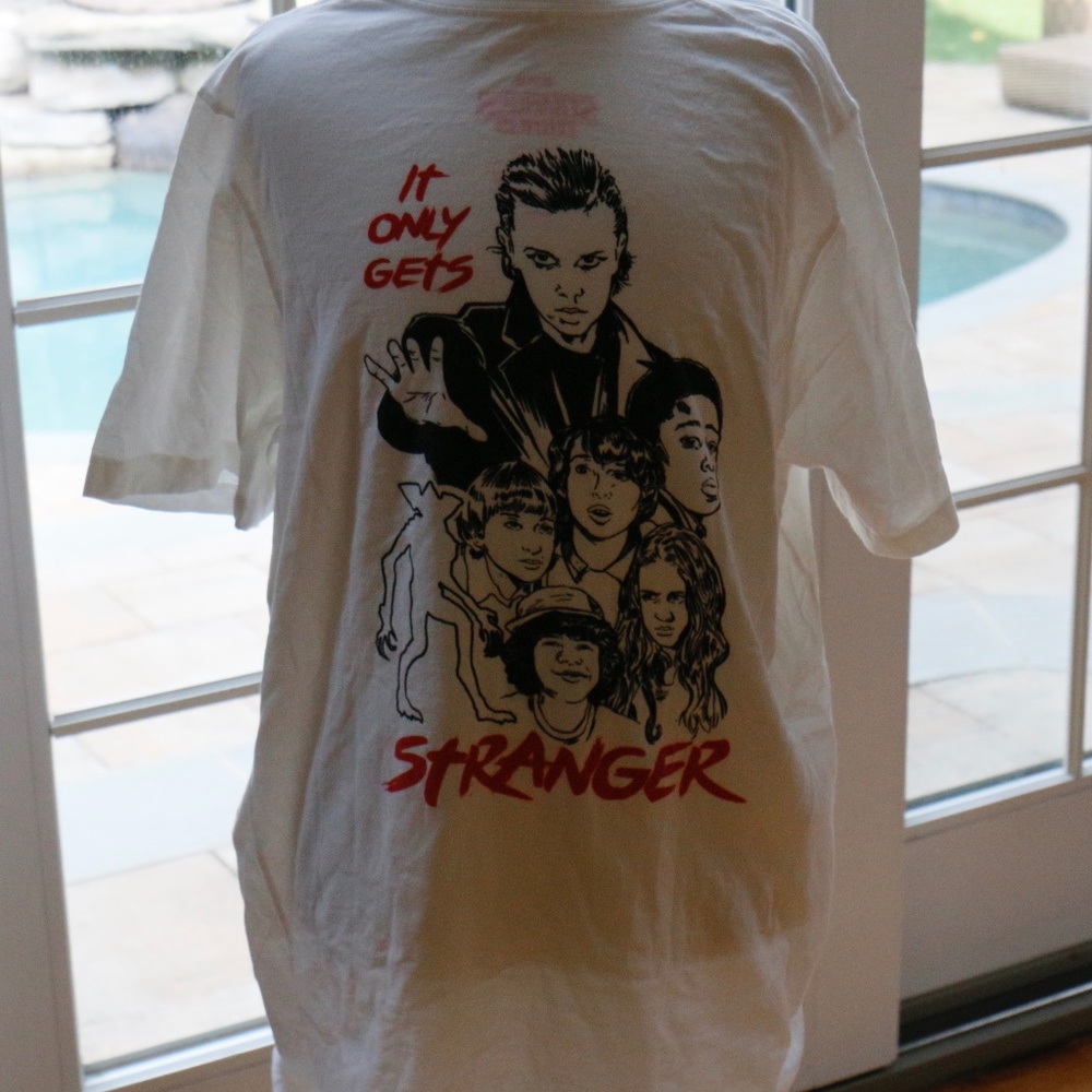 Stranger Things White T-Shirt Size Large
